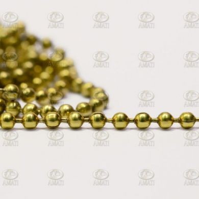 Cadena de bolas de latón 2 mm x 1 m