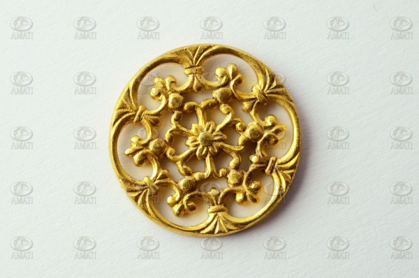 Ornamento de latón circular 22 mm