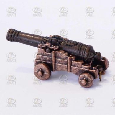 Cañón con cureña de metal