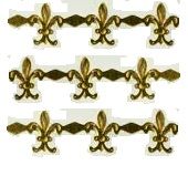 Ornamento flor de lis 4x3 mm