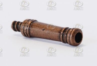 Tubo de cañón decorado en metal