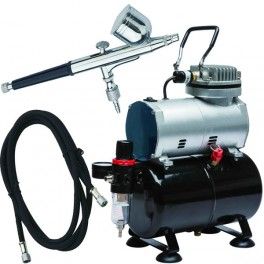Juego Aerográfico Compresor D-80