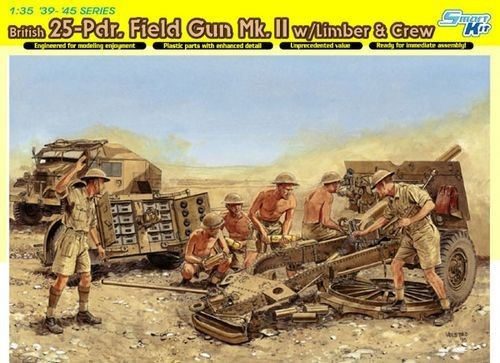 BRITISH 25-PDR FIELD GUN MKII W/LIMBER & CREW 1/35