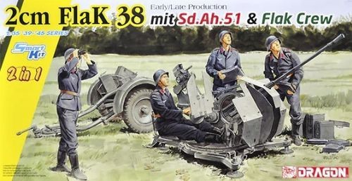 2cm FlaK 38 Early/Late Production mit.Sd.Ah51. 1/35