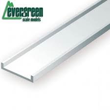 Canal en U 7.9 x 2.35 x 0.5 x 0.7 x 350 mm. 3 Unidades