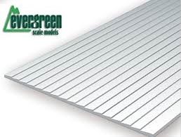 Grabado ''Clapboard Siding'' 1.0 x 150 x 300 mm. Espaciado 1.0 mm