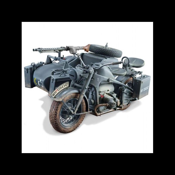 MOTO MILITAR ZUNDAPP KS 750 WITH SIDECAR 1:9