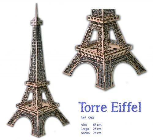 Puzzle 3D de madera Torre Eiffel