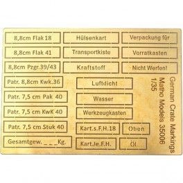 Fotograbado Marcas Cajas Alemanas 1/35