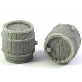Resina Barriles de Madera 2piezas. Escala: 1/35