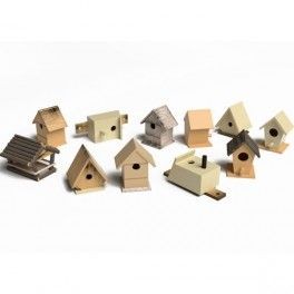 Plástico Set Casitas de pájaros. Escala: 1/35