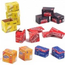 Cajas a Escala de Refrescos 34 uds. Escala: 1/35