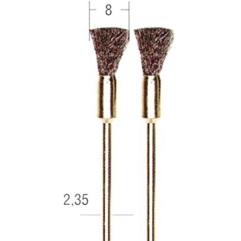 Cepillos de limpieza en forma de pincel 8 mm 2 und