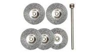 Cepillos de acero inoxidable en forma de rueda 22 mm 5 und