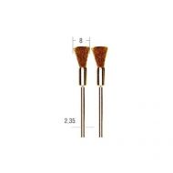 Cepillos de latón forma de pincel 8 mm 2 und