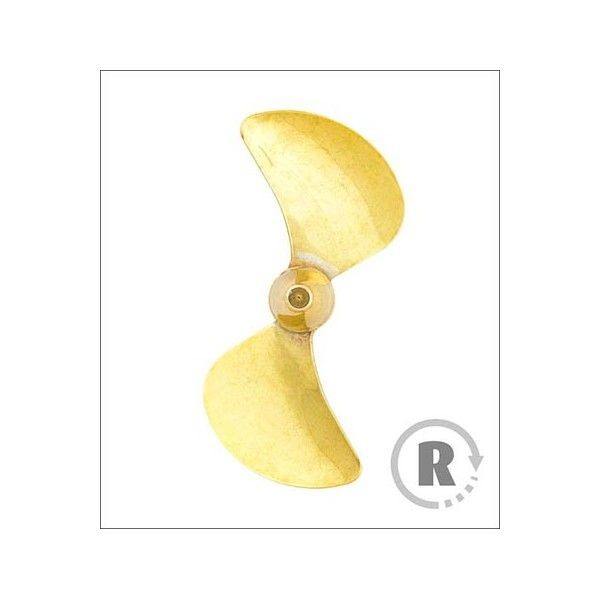 Hélice bipala de latón 40 mm izquierda