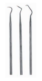 Set 3 curetas acero inox.