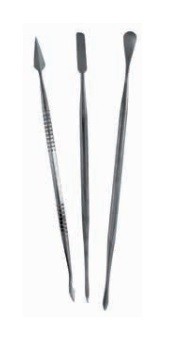 Set 3 curetas dobles acero inox.