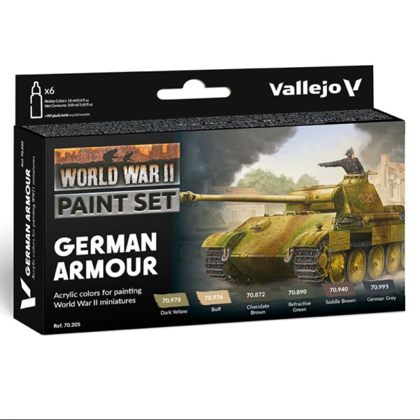 SET 6 MODEL COLOR GERMAN ARMOUR 18 ML