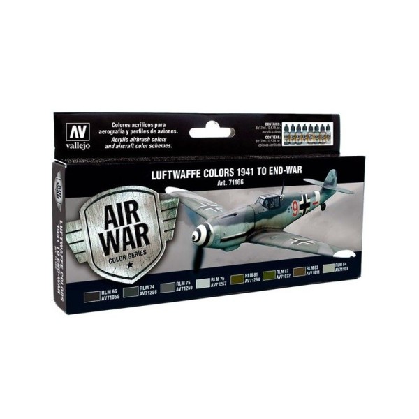 SET 8 MODEL AIR LUFTWAFFE COLORS 1941 TO END-WAR 18 ML