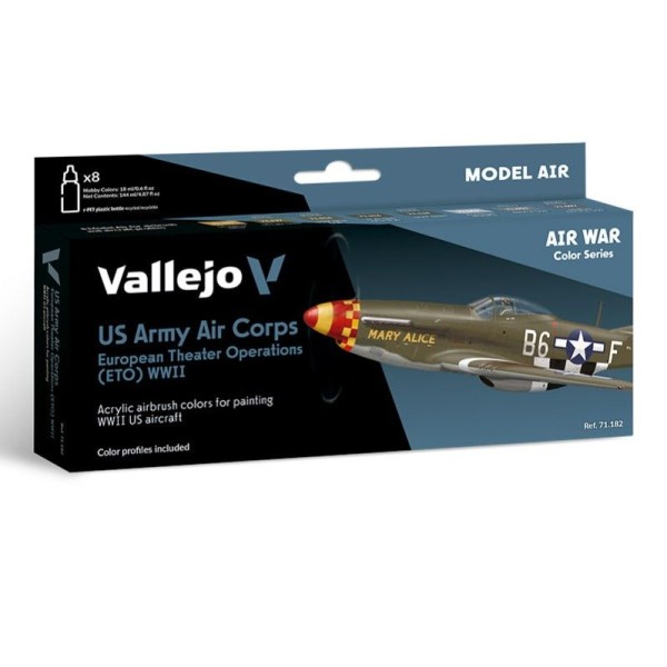 SET 8 MODEL AIR US ARMY AIR CORPS (ETO) WWII 18 ML