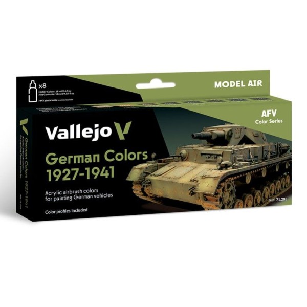 SET 8 MODEL AIR GERMAN WWII COLORS 27-41 18 ML