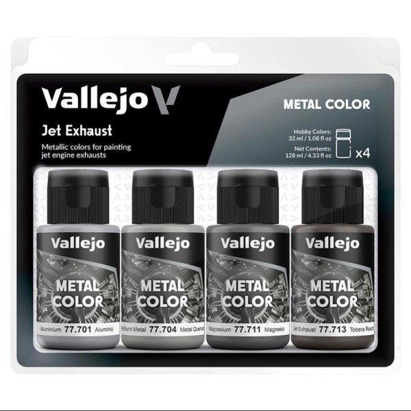 SET 4 METAL COLOR TOBERAS DE REACTORES 32 ML