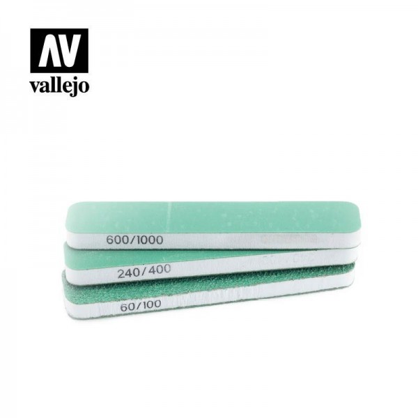 Set de 3 Flexi Sanders doble grano (90X19X6 mm.) 