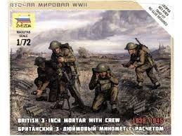 BRITISH MORTAR W/CREW 1939-42 1/72