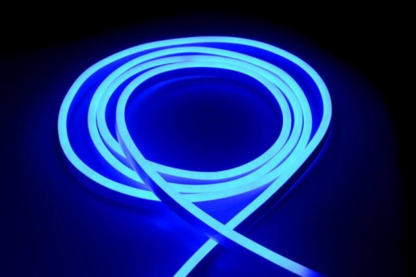 Luz neón azul