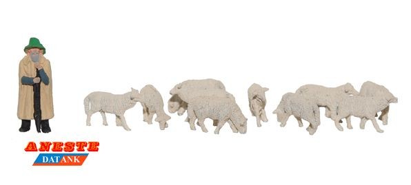 Pastor, perro y ovejas 1/87