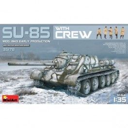 Tanque SU-85 Mod 43 Early Production with Crew  Escala 1/35