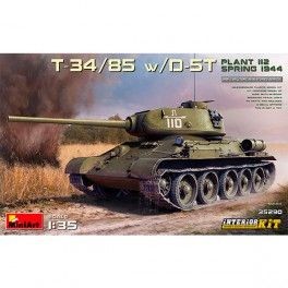 T-34/85 w/D-5T PLANT 112 1944. Int KIT  Escala 1/35