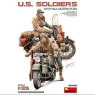 FIGURAS U.S. SOLDIERS W/ WLA MOTORCYCLES 1/35