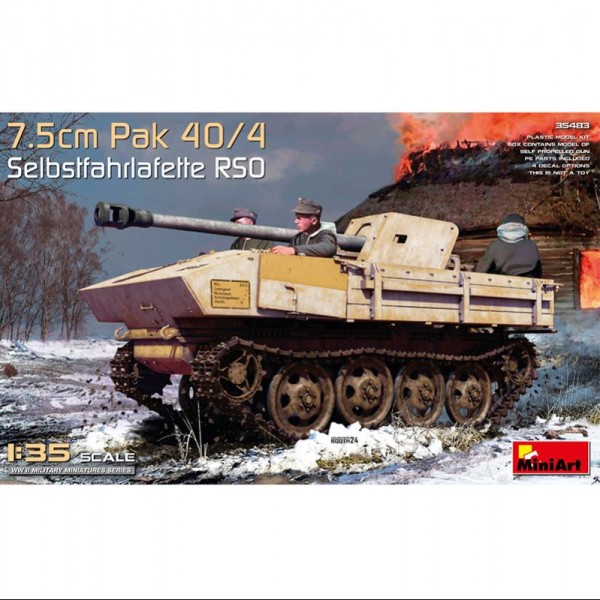 TANQUE 7.5CM PAK 40/4 AUF GEP. SELBSTFAHRLAFETTE RSO 1/35
