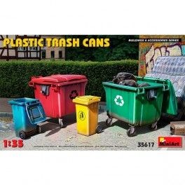 Accesorios Plastic Trash Cans 1/35