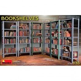 estanterías Bookshelves escala 1/35
