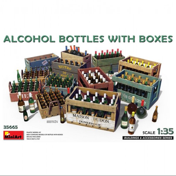 ALCOHOL BOTTLES W/BOXES 1/35