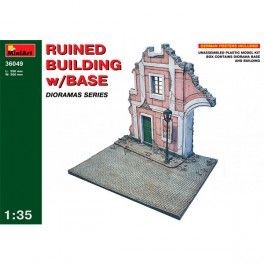 Diorama Ruined Build w/Base, escala 1/35