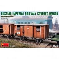 Imperio Ruso Railway Covered Wagon  Escala: 1/35