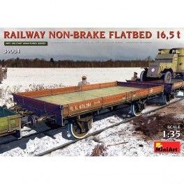 Vagón Railway Non-brake Flatbed 16,5 t Escala 1/35