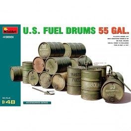 U.S. Fuel Drums 55 Gal. Escala 1/35