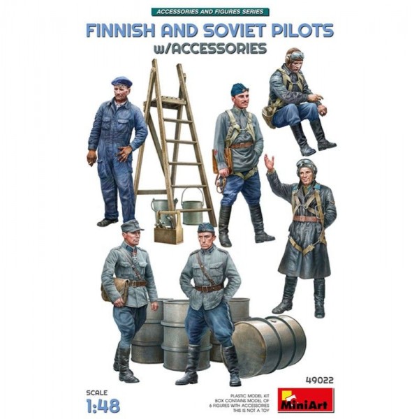 FIGURAS FINNISH AND SOVIET PILOTS 1:48