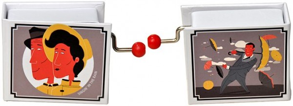 Soneria con cubierta de cartón Cantando bajo la lluvia