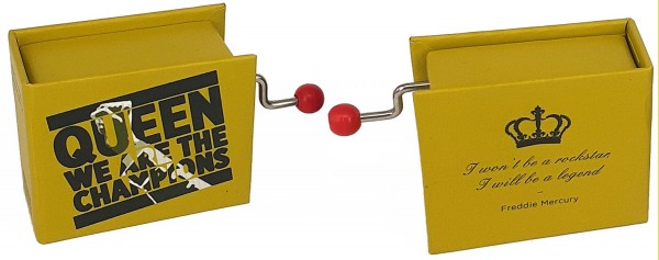 Soneria con cubierta de cartón We are the champions